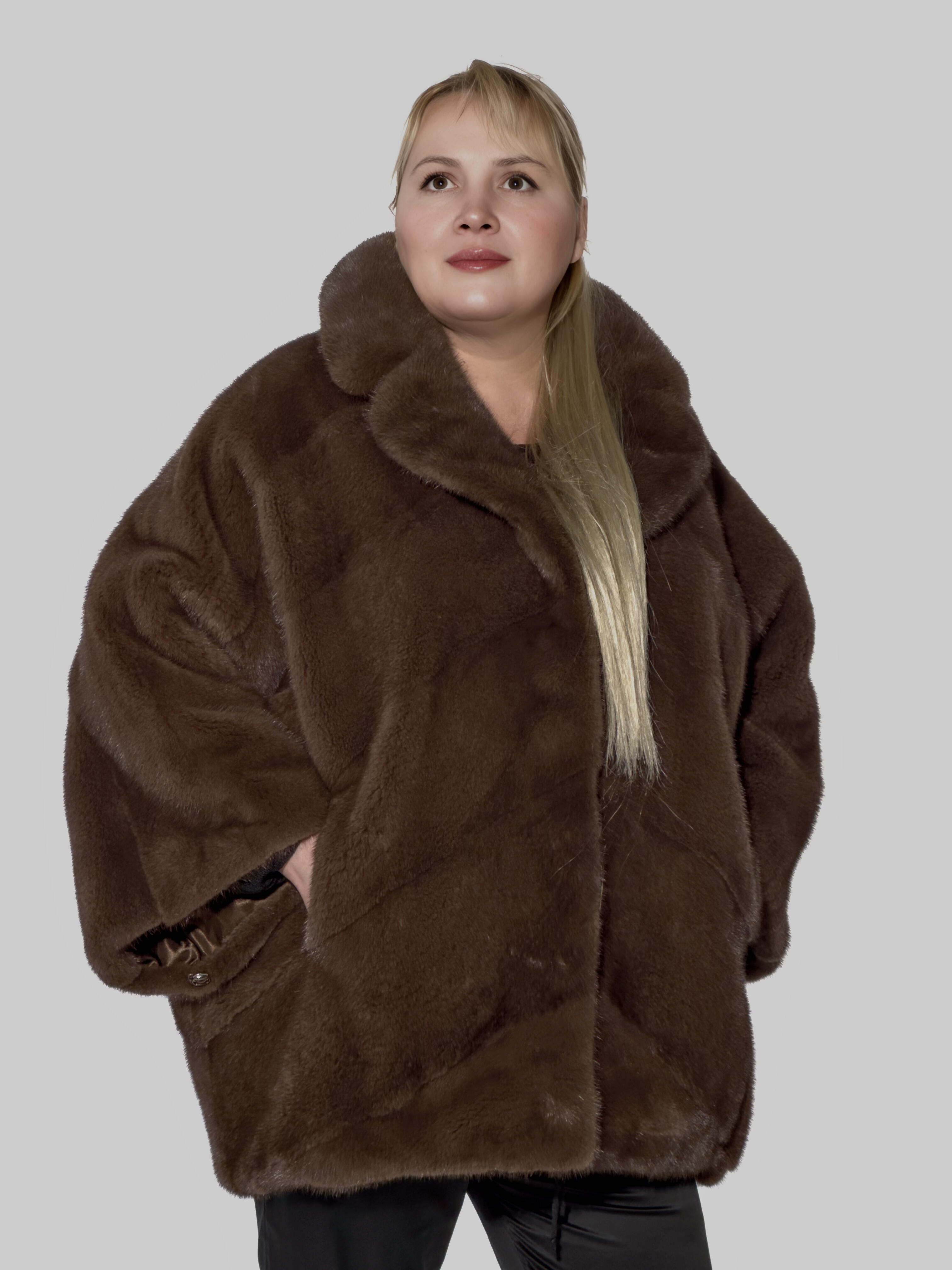 Шуба из роскошной коротковорсовой скандинавской норки