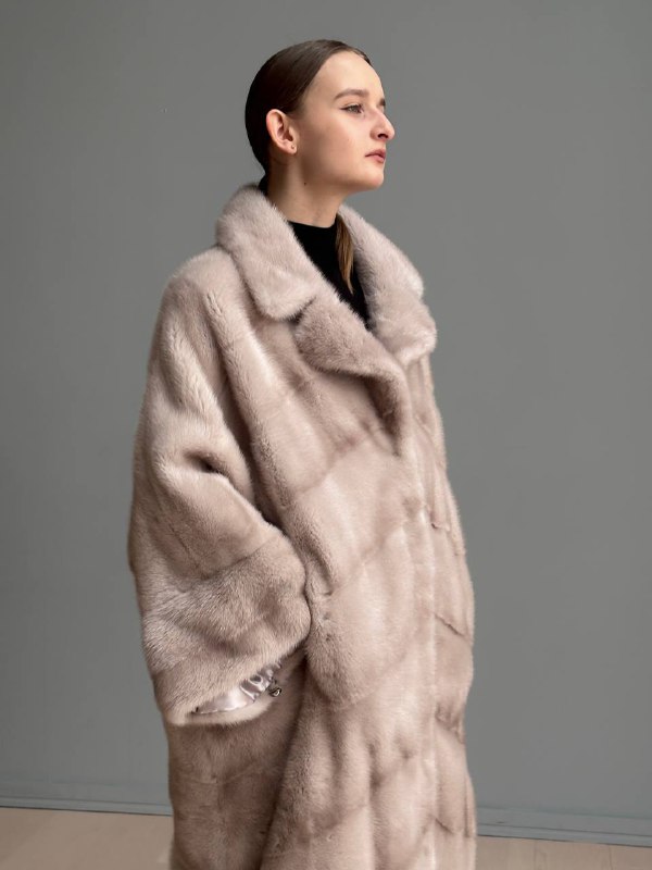 Шуба модель «Пудровая роза»