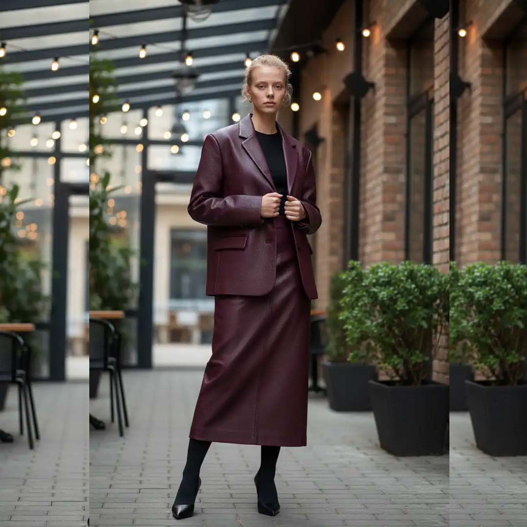 Кожаный блейзер